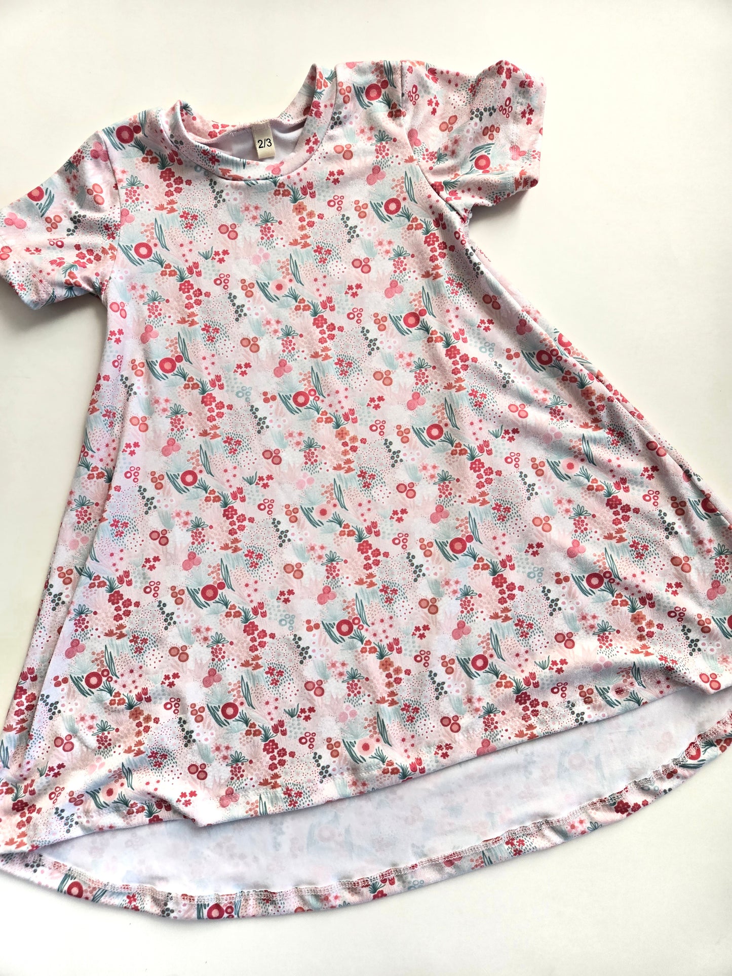 Basic Dress Pink & Mint Floral
