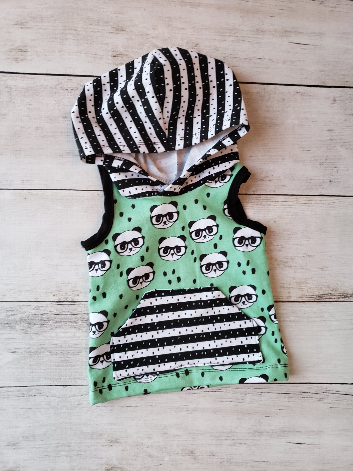 Hipster Panda Hooded Tank
