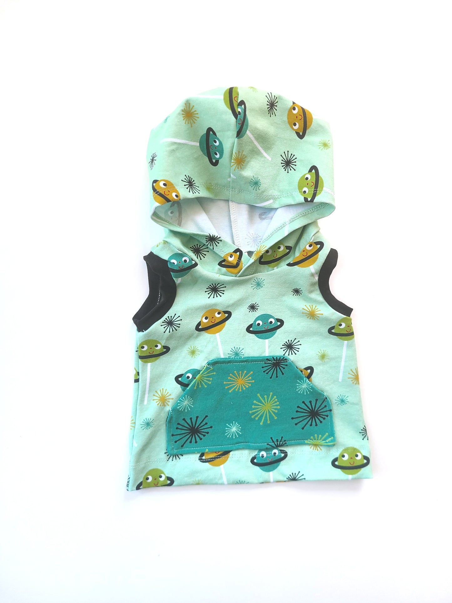 Hooded Tank Green Space Pop