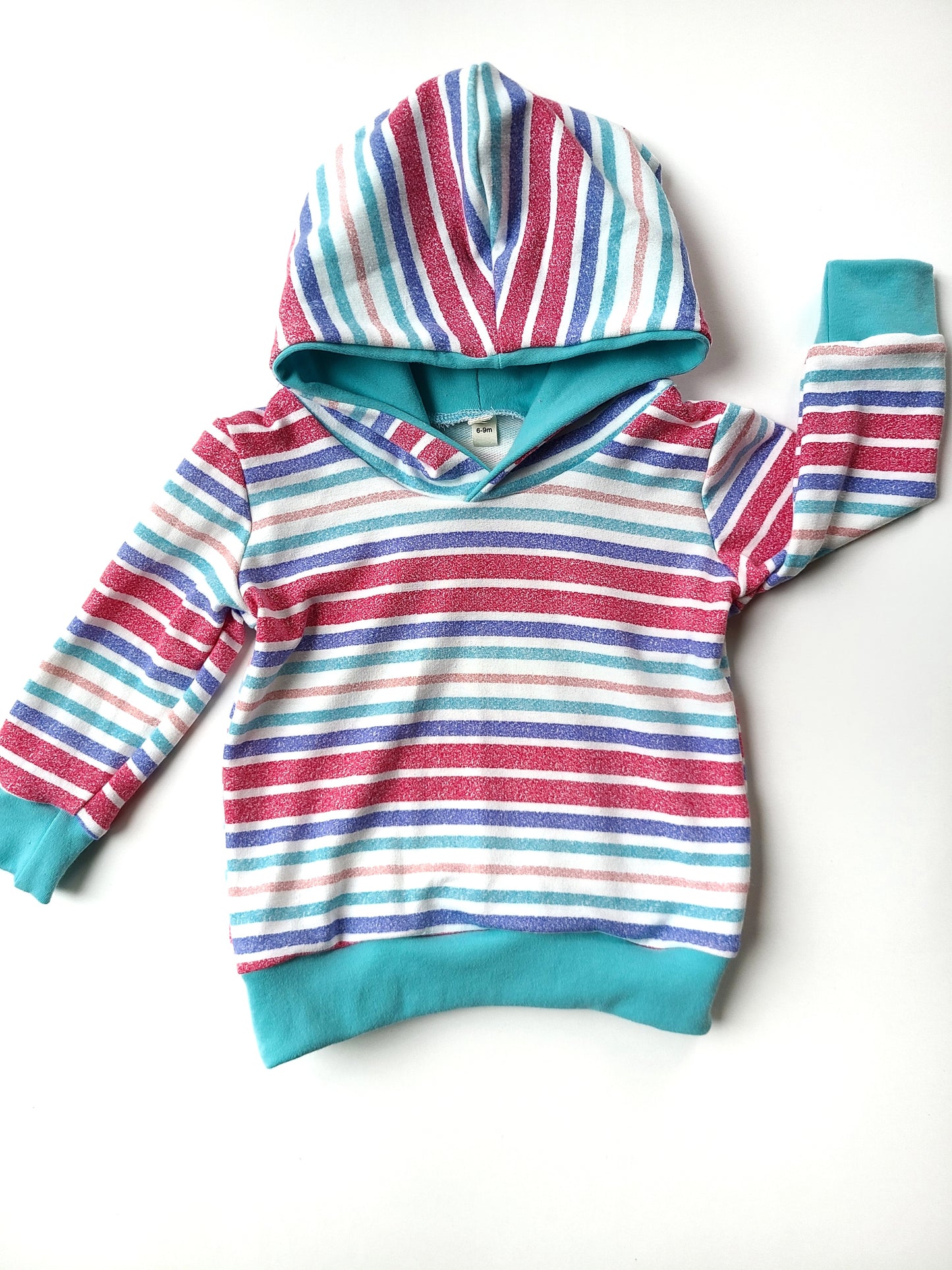 Aqua Stripe Hoodie