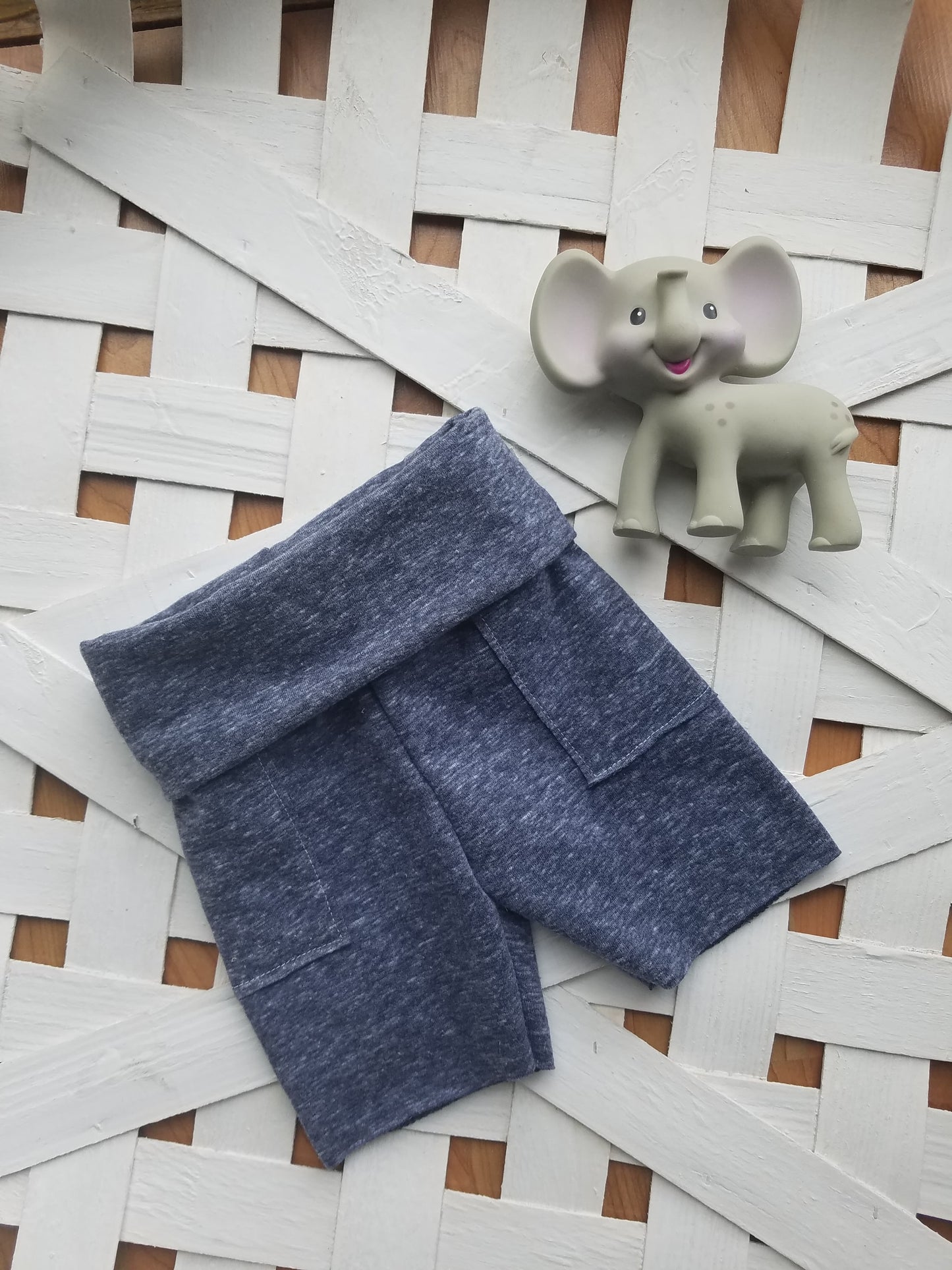 Heathered Blue Pocket Shorts