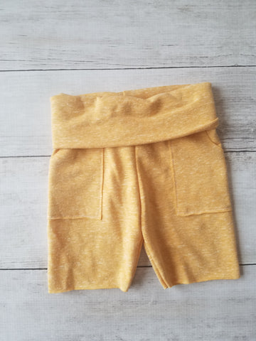 Heathered Mustard Pocket Shorts