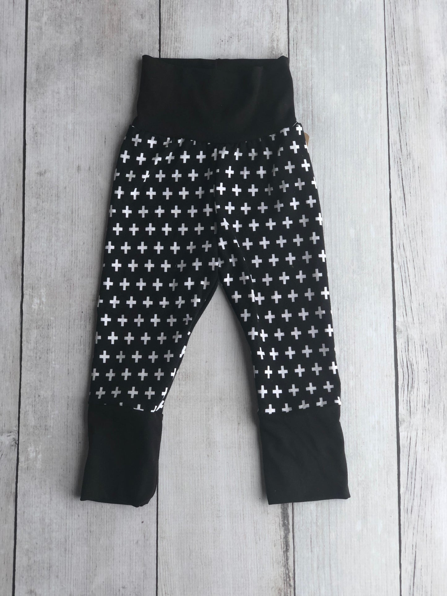 B & W Swiss Cross Grow With Me Pants
