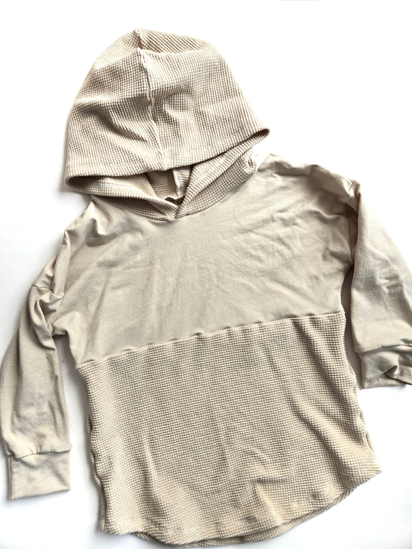 Hooded Tee Cream Waffle