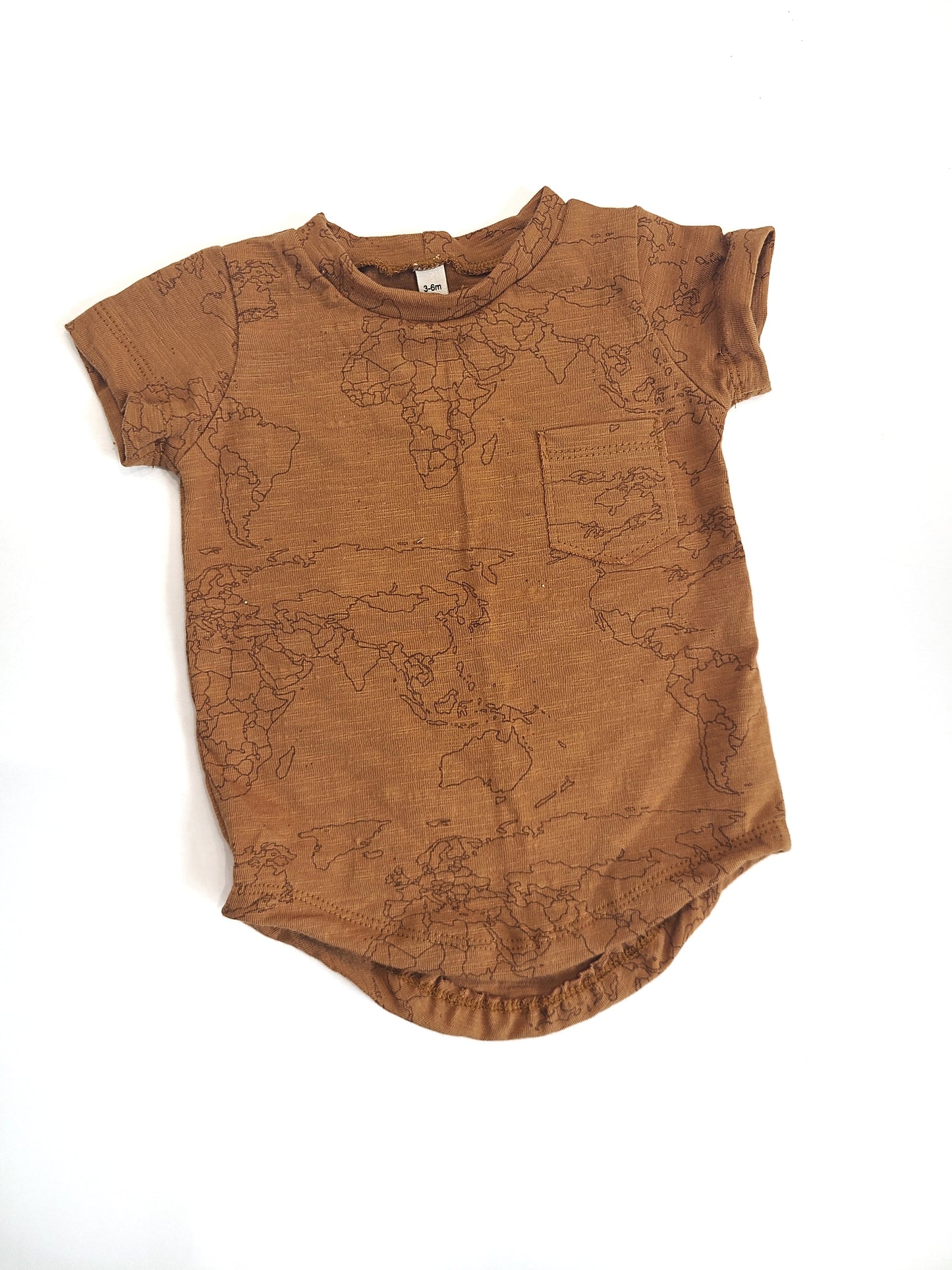 Pocket Tee Mustard Maps