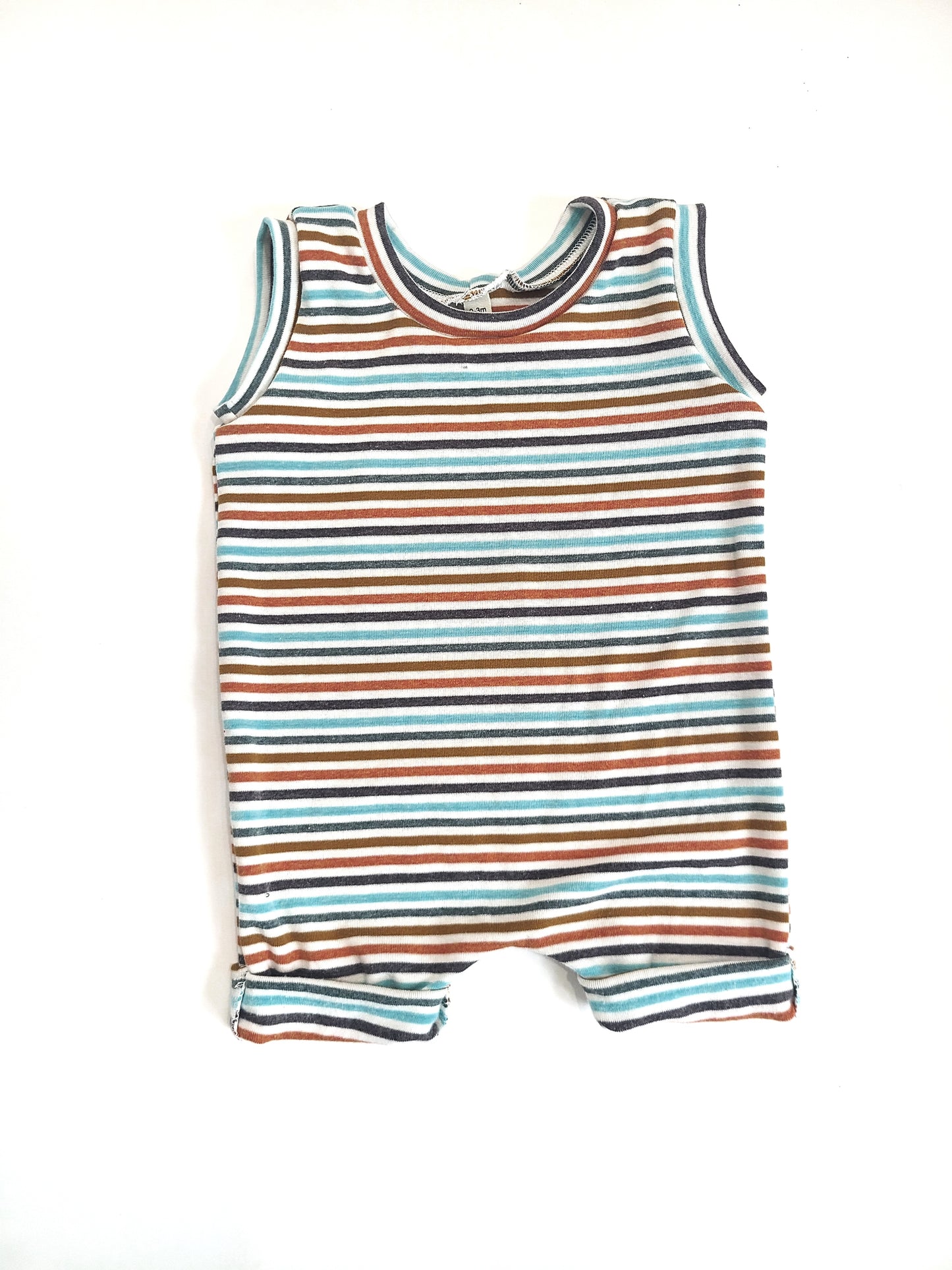 Tank Romper Retro Stripe