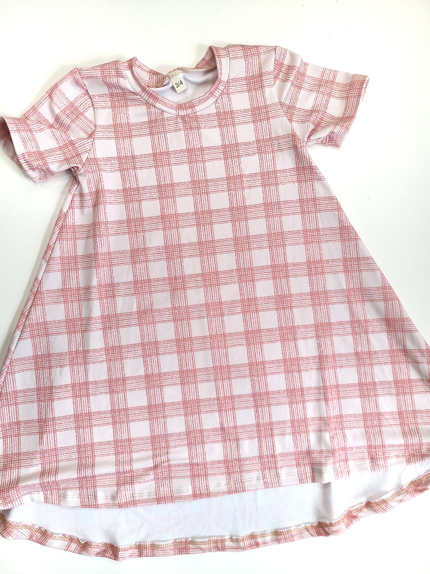 Basic Dress Pink Checker