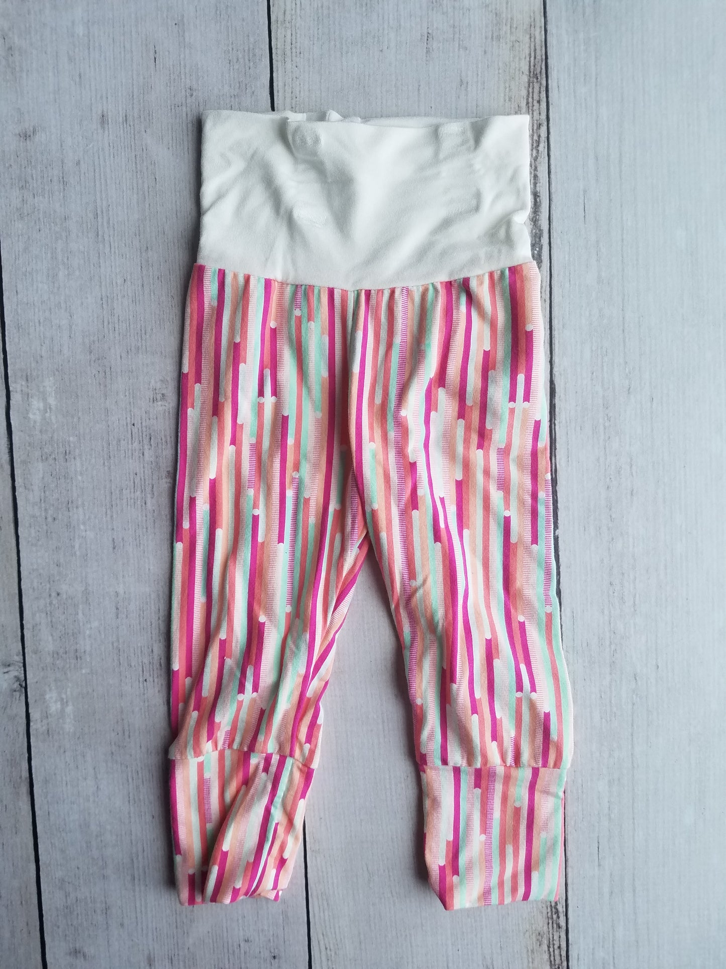 Pink/Seafoam Grow With Me Pants