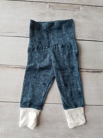 Faux Denim with White Cuff Grow With Me Pants