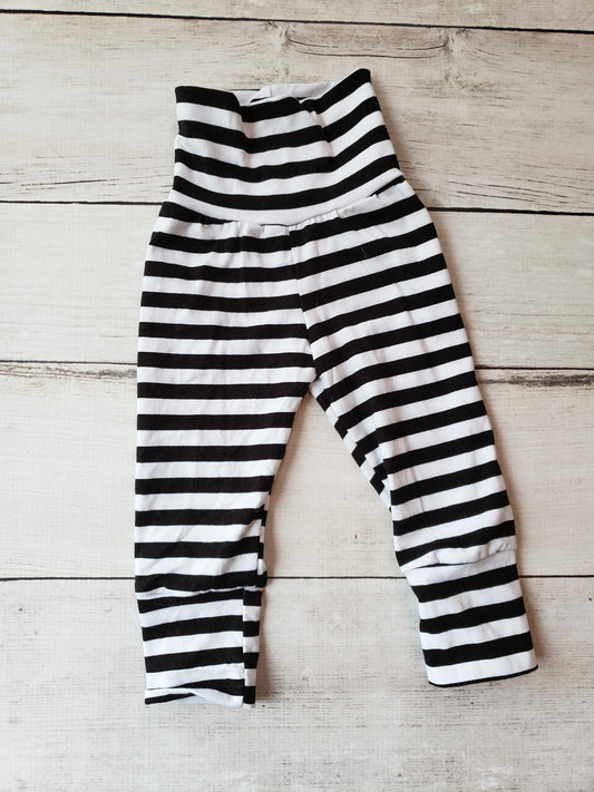 Black & White Stripe Grow With Me Pants