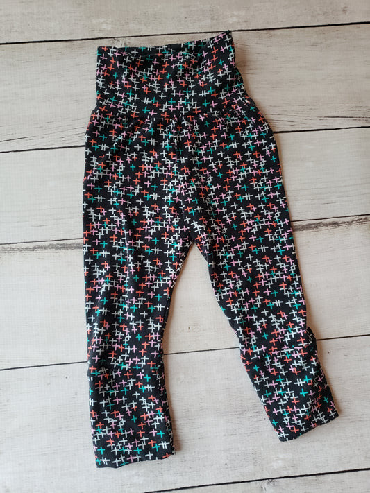 Teal/Black X's Grow With Me Pants