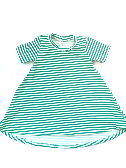 Basic Dress Teal Stripe