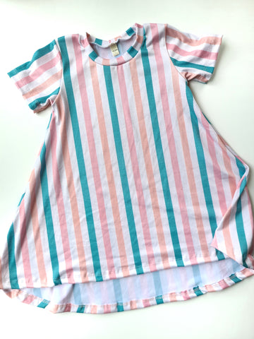 Basic Dress Pastel Stripes