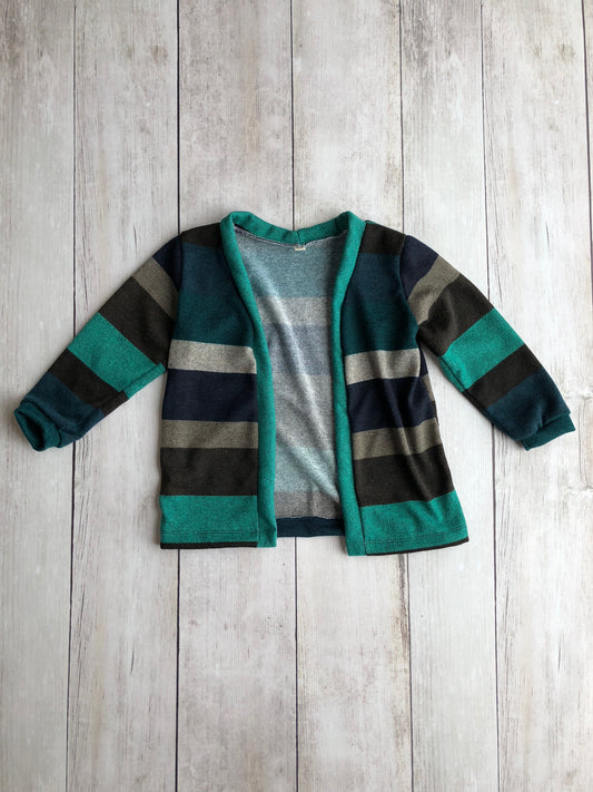 Blue Striped Cardigan