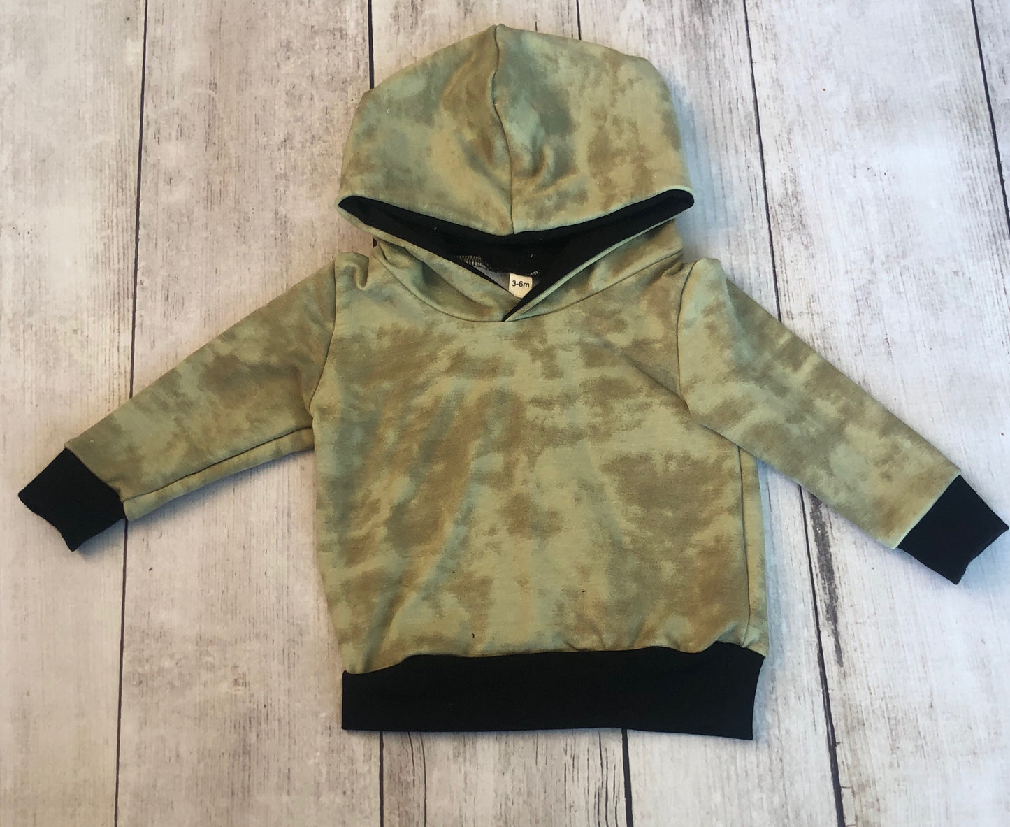 Olive Concrete Wash Hoodie